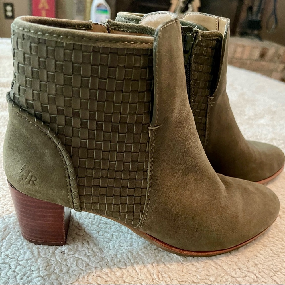 Stylish Olive Ankle Boots by Jack Rogers - Size 7.5
